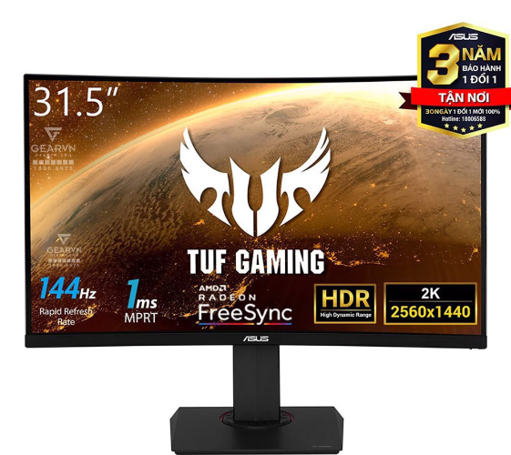 Màn Hình Gaming ASUS TUF VG32VQ (31.5 inch – 2560×1440 – 144Hz – 1ms – MPRT ELMB-Sync)