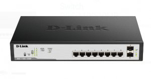 Thiết bị chuyển mạch D-Link 8-PORT 10/100/1000 MBPS + 2-PORT SFP 1000MBPS POE SWITCH (DGS-1100-10MPV2)