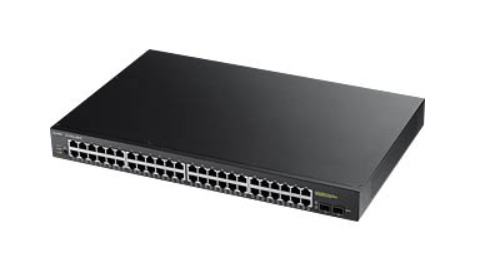 Thiết bị chuyển mạch zyxel GS1900-48HPv2,48-port GbE Smart Managed PoE Switch with GbE Uplink (GS190048HPV2)