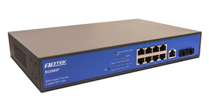 Switch APTEK SG2082P 8 Port PoE L2 Managed Gigabit