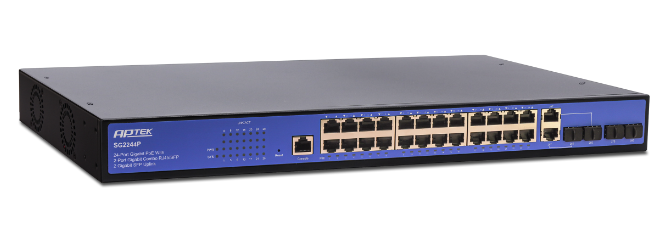 Switch APTEK SG2244P 24 Port PoE L2 Managed Gigabit