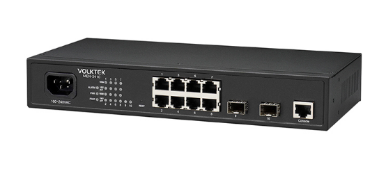 Switch Volktek MEN-3410 8-Port Gigabit + 2 SFP slot Gigabit Managed CORE chính hãng