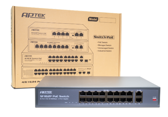 Switch Aptek 16 port PoE SG1162P