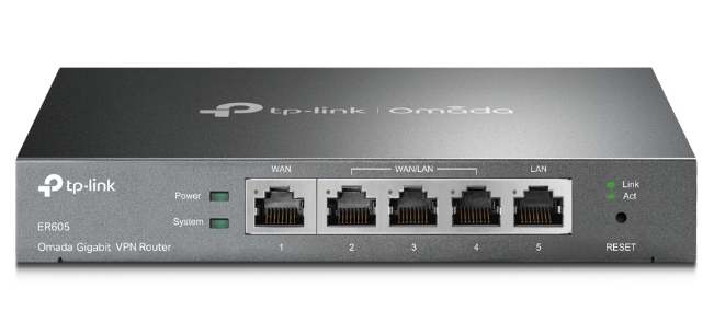Cân bằng tải TP-Link TL-ER605 (TL-R605) Omada VPN băng thông rộng, 4 WAN Gigabit