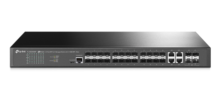 Switch Quản Lý TL-SG3428XF JetStream L2+, 24 Cổng SFP với 4 Cổng SFP+ 10GE