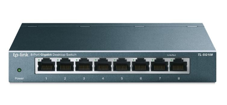 Switch TP-Link TL-SG108 (Gigabit (1000Mbps)/ 8 Cổng/ Vỏ Thép)