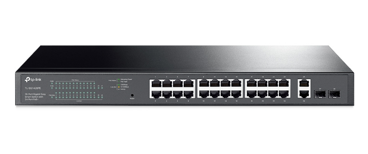 Thiết Bị Mạng Switch TP-LINK 28-Port Gigabit With 24-Port PoE+ Easy Smart PoE TL-SG1428PE