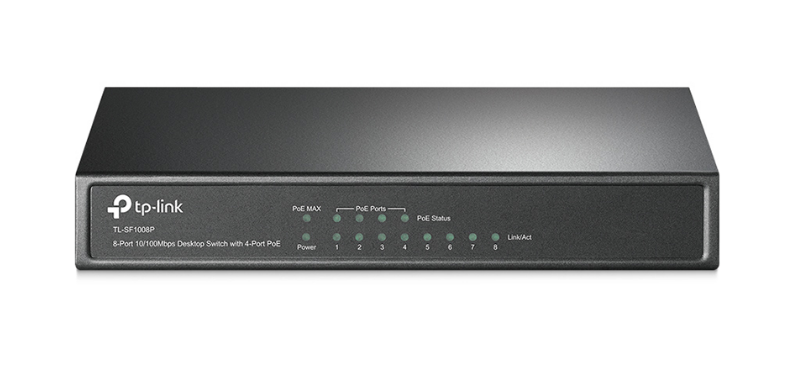 Thiết bị chia mạng TP-Link TL-SF1008P (Switch 8-port 10/ 100M PoE Switch/ có 4 cổng PoE) Thiết bị chia mạng TP-Link TL-SF1008P (Switch 8-port 10/ 100M PoE Switch/ có 4 cổng PoE)