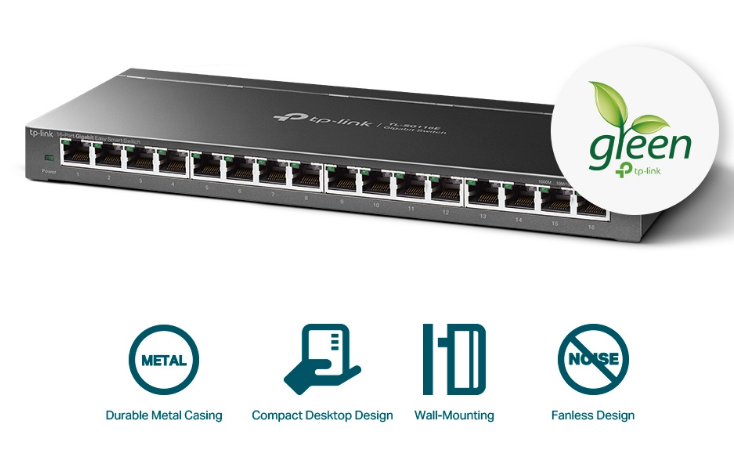 Easy Smart Switch 16 cổng Gigabit TP-LINK TL-SG116E