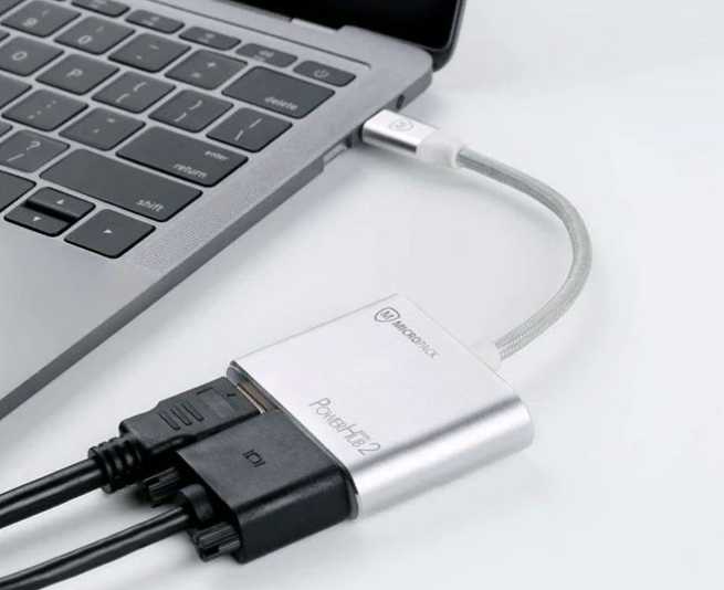 Hub 4 Cổng USB-C MicroPack Digital AV Multiport Adapter - MDC-4V - Bạc