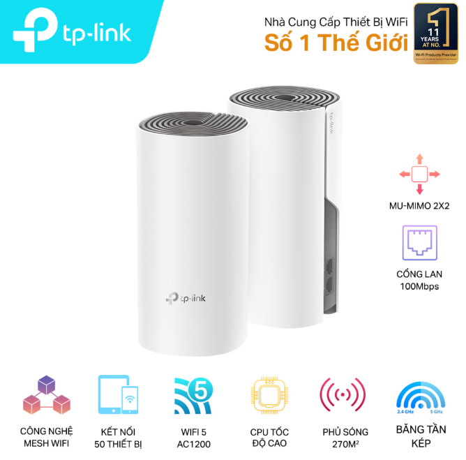 Bộ phát wifi TP-Link Deco E4 2-Pack