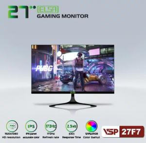 Màn hình Gaming VSP ELSA 27F7 (27 inch, Full HD, IPS, 170Hz, 2ms, phẳng, đen)