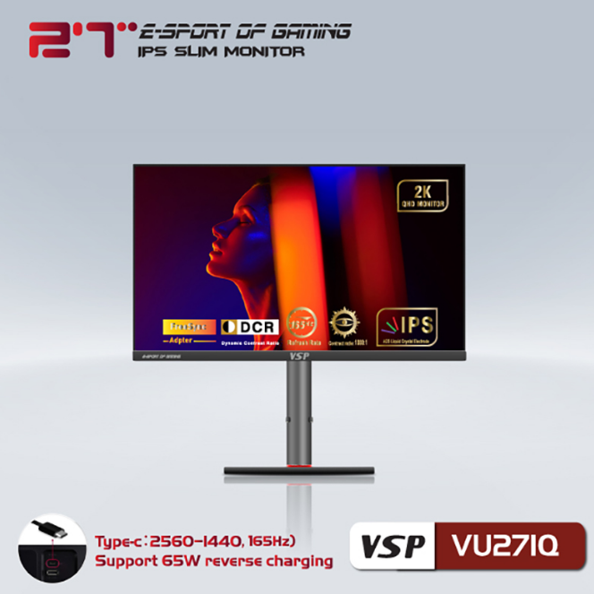 Màn hình VSP VU271Q 27 inch IPS 2K 165Hz USB-C