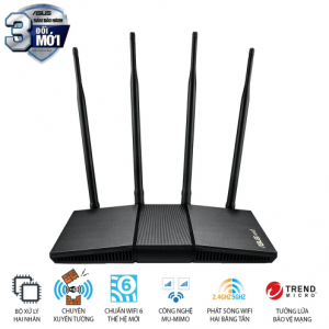 Router ASUS RT-AX1800HP Wifi 6 AX1800 2 băng tần