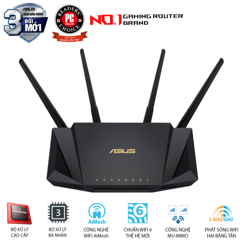 Router ASUS RT-AX3000 Wifi 6 2 băng tần