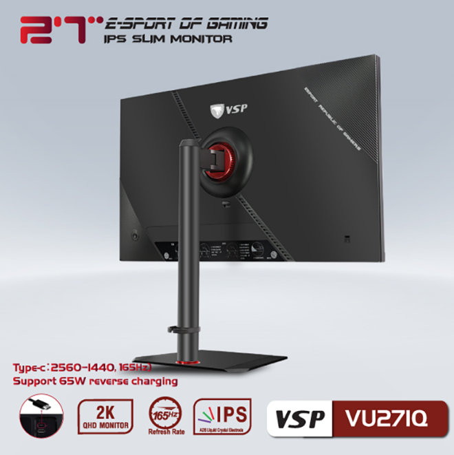Màn hình VSP VU271Q 27 inch IPS 2K 165Hz USB-C