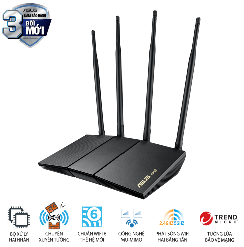 Router ASUS RT-AX1800HP Wifi 6 AX1800