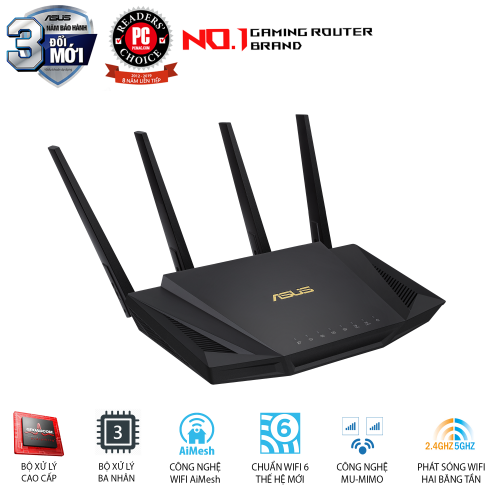 Router ASUS RT-AX3000 Wifi 6 2 băng tần