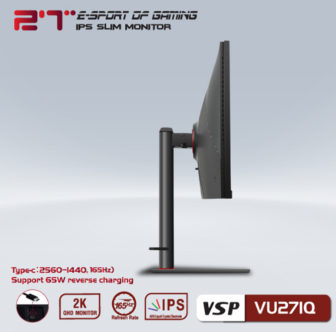 Màn hình VSP VU271Q 27 inch IPS 2K 165Hz USB-C