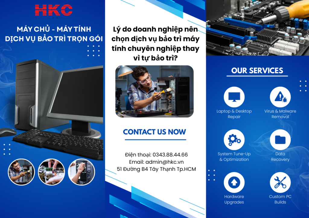 Lý do doanh nghiệp nên chọn dịch vụ bảo trì máy tính chuyên nghiệp thay vì tự bảo trì?