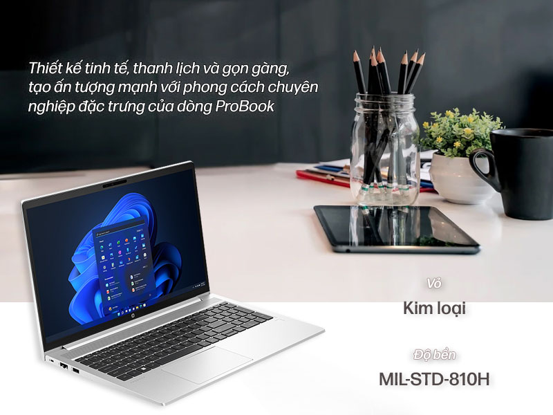 HP Probook 450 G10 i5-1335U/8G/512GSSD/15.6FHD/WL/BT/FP/3C/ALU/W11SL/LED_KB/BẠC(9H1N4PT)