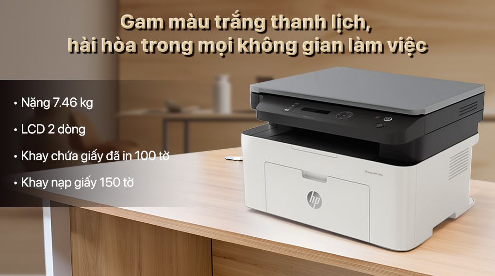 Máy in HP Laser MFP 136w chính hãng giá rẻ