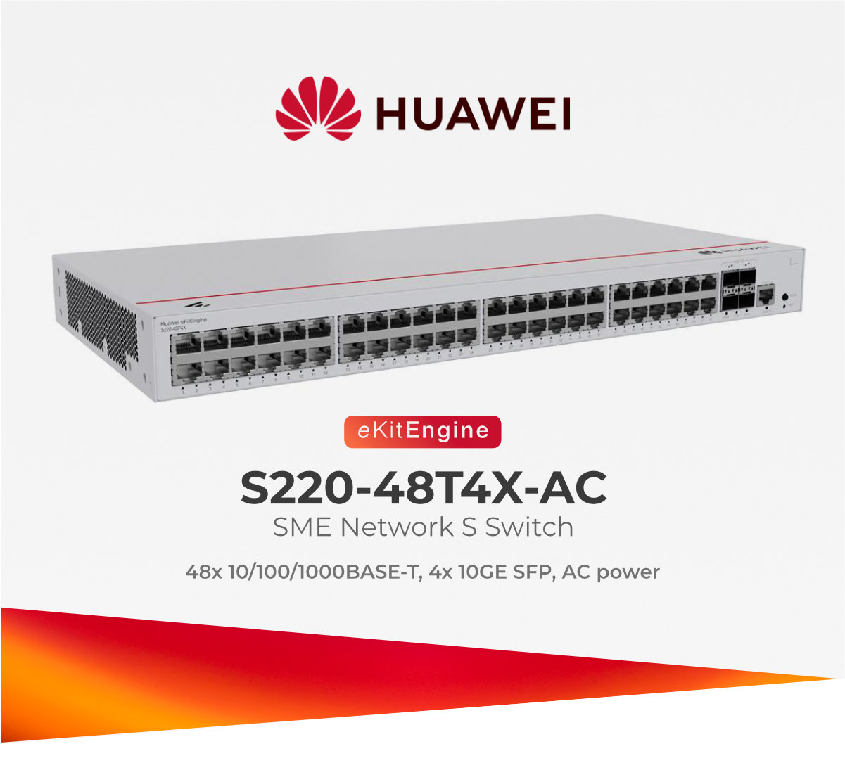 Thiết bị chuyển mạch S220-48T4X | 48 Port Gigabit | 4 Port 10GE SFP+ giá tốt nhất.