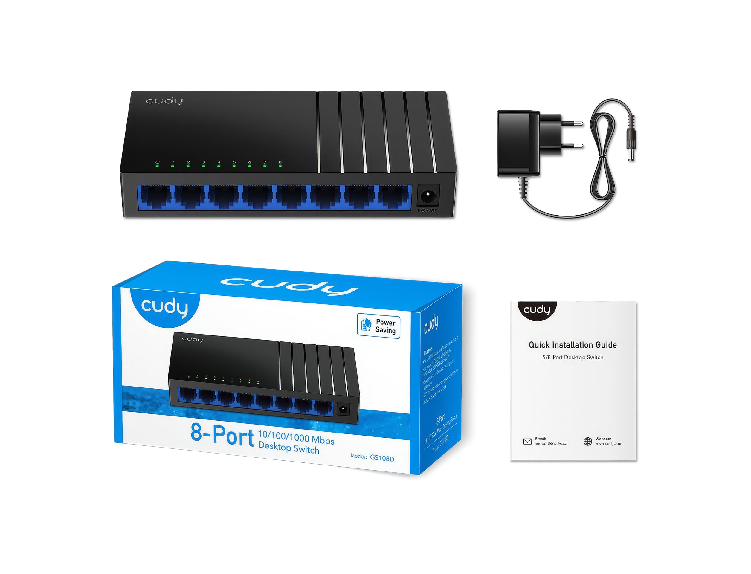 GS108D Switch 8 Port Gigabit | Switch Mạng Không Quản Lý