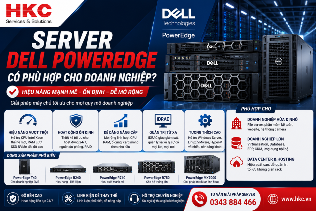 Server Dell PowerEdge có phù hợp cho doanh nghiệp