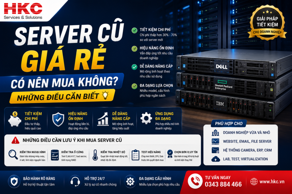Server cũ giá rẻ có nên mua không? Những điều cần biết