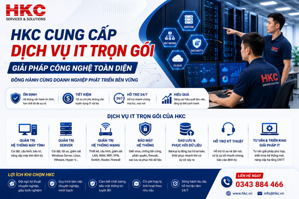 HKC cung cấp dịch vụ IT trọn gói ra sao?
