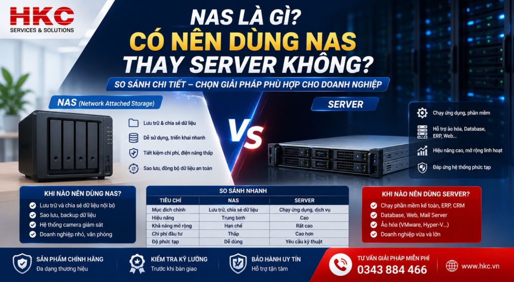 NAS là gì? Có nên dùng NAS thay Server không?