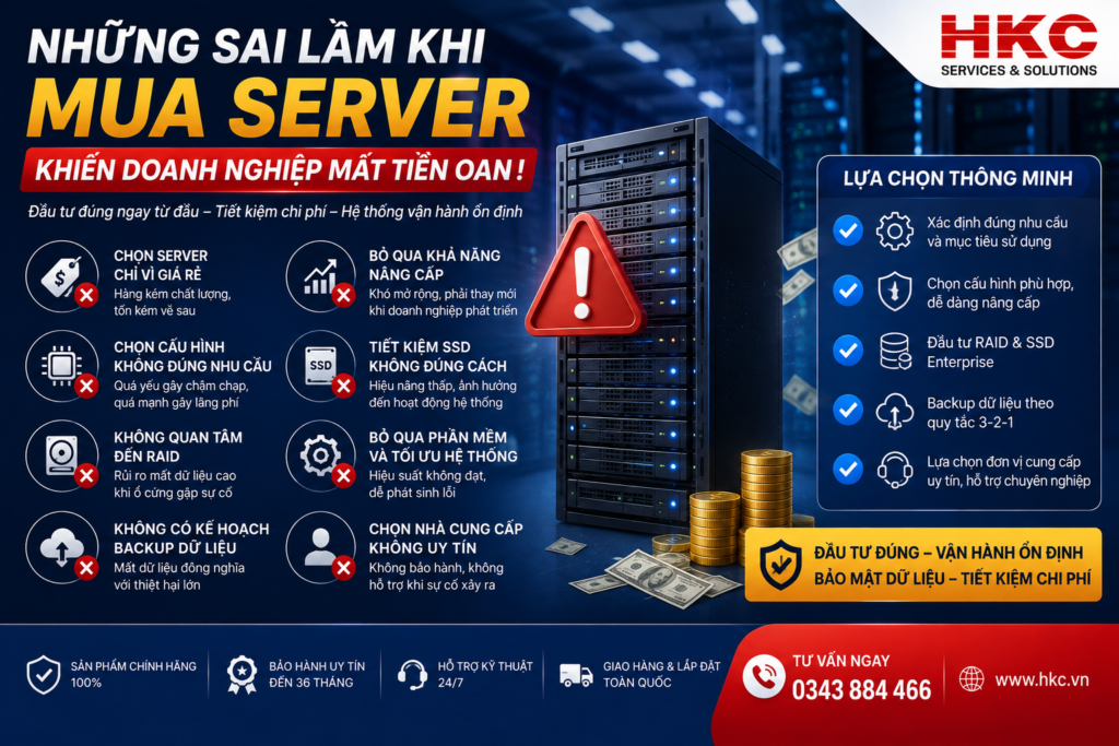Những sai lầm khi mua Server khiến doanh nghiệp mất tiền oan